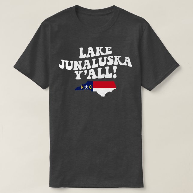 Sjö Junaluska North olina NC Flagga Cute Södra T Shirt (Design framsida)