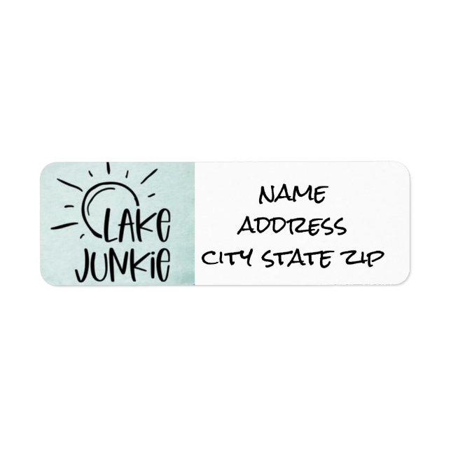 """"SJÖ JUNKIE'S""""" RETURN ADDRESS-ETIKETT RETURADRESS ETIKETT (Framsidan)