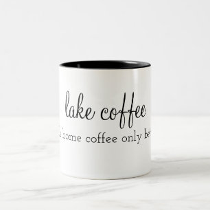 sjö kaffe: Som kaffe hemma bättre Två-Tonad Mugg
