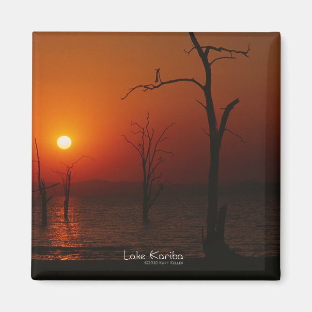 Sjö Kariba Sunset Magnet (Framsidan)