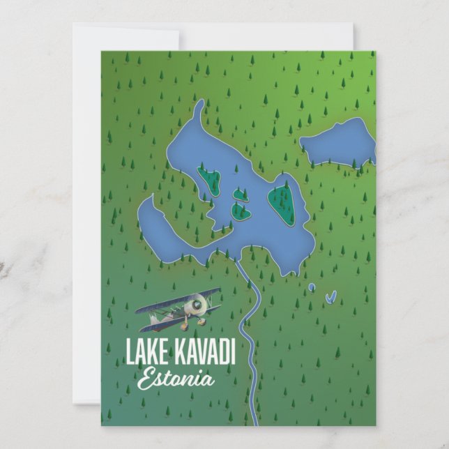 Sjö Kavadi Estland karta (Framsida)