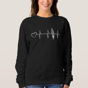 Sjö Kayak Heartslag Heart - Sup White Vatten Kayak T Shirt