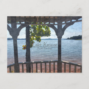 Sjö Keowee South Carolina Bevackra Sjö Vykort