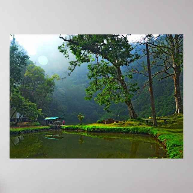 Sjö - Landskapets natur i liggande landskap Poster (Framsidan)