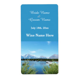 Sjö landskapsfoto bröllop vin fraktsedel