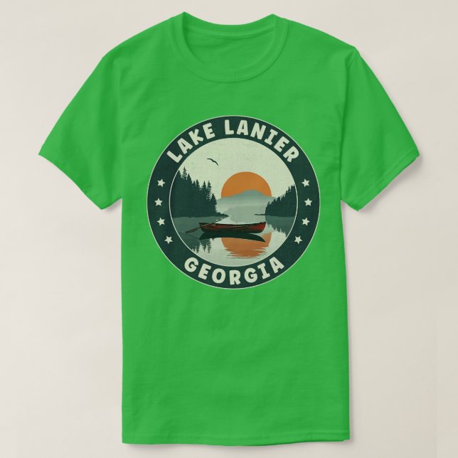 Sjö Lanier Georgia Sunset TShirt T Shirt (Design framsida)