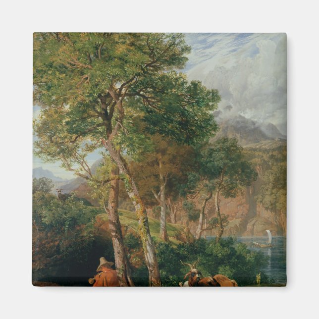 Sjö Leccos kuster Magnet (Framsidan)