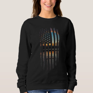 Sjö Life American Flagga Dock Sunset Wakeboarder P T Shirt