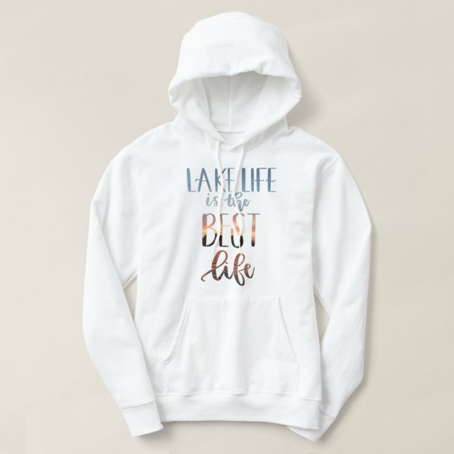 Sjö Life är det bästa med foto Hoodie (Design framsida)