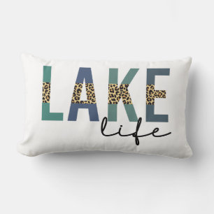 Sjö Life Cheetah Skriv ut typografi Lumbarkudde