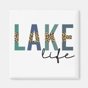 Sjö Life Cheetah Skriv ut typografi Magnet