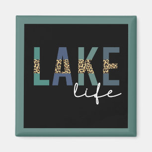 Sjö Life Cheetah Skriv ut typografi Magnet