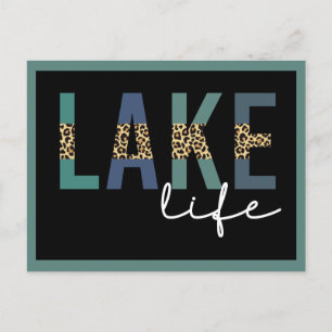 Sjö Life Cheetah Skriv ut typografi Vykort