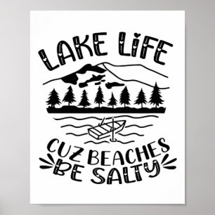 Sjö Life Cuz stränder är Salty Hearts Mounts La Poster