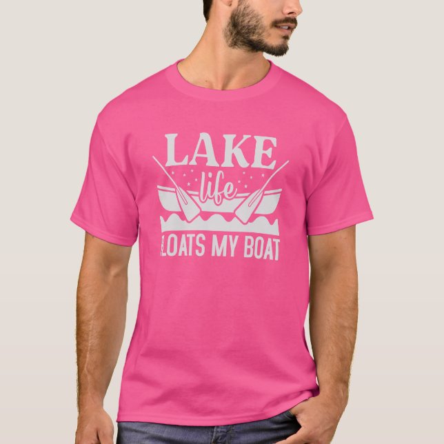 Sjö Life Flyter min boat Cute Summer Vacation Beac T Shirt (Framsida)
