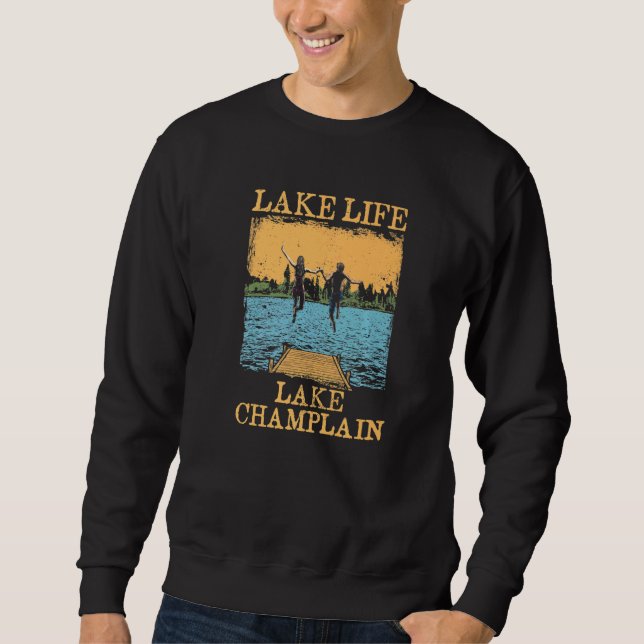 Sjö Life Sjö Chamblank Swimming New York Swimmer Lång Ärmad Tröja (Framsida)
