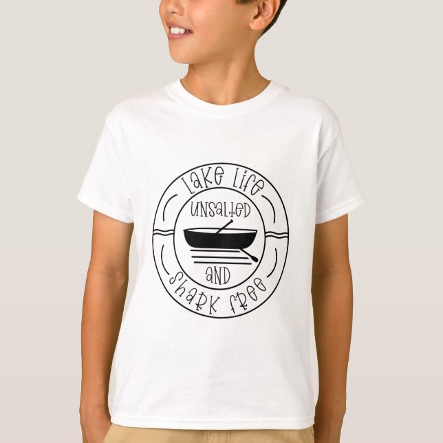 Sjö Life utan saltning och utan haj T Shirt (Framsida)