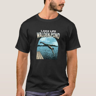 Sjö Life Walden Pond Swimming Massachusetts Swimm T Shirt