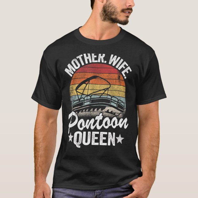 Sjö Life Women Mamma Mor Wife Pontoon Queen 5 T Shirt (Framsida)