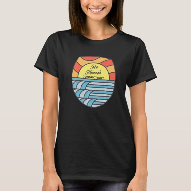 Sjö Lillinonah Connecticut Ct Sunset Vacation Sou T Shirt (Framsida)