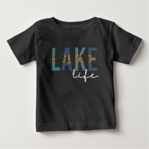 Sjö Liv Gepardtryck Typografi T Shirt