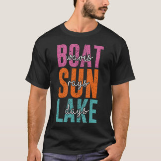 Sjö Liv Kvinnor Båt Vågor Solstrålar Sjödagar T Shirt