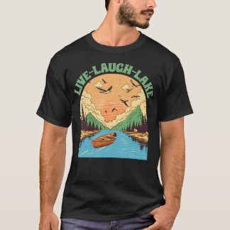 Sjö Liv Sjö Läge Sjö Vibbar Sommar Ledig Live T Shirt