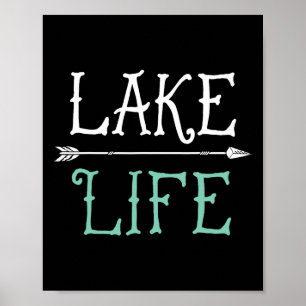 Sjö Liv T Tröja Fiske Båttur Segling Rolig Ut Poster