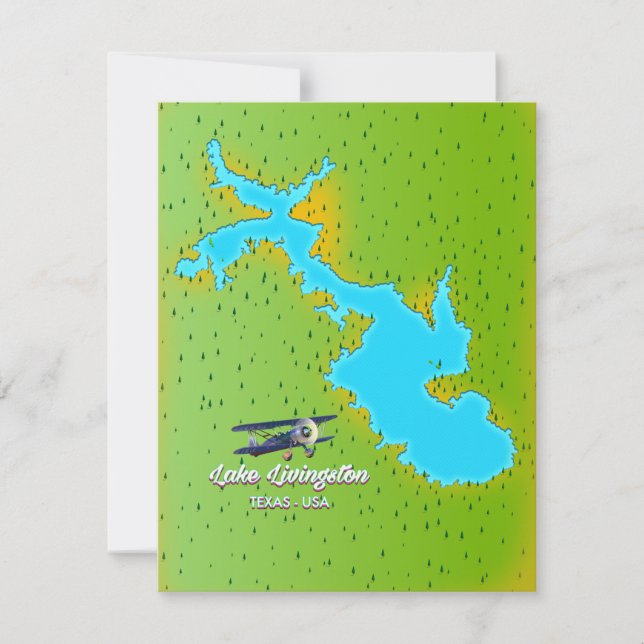 sjö livingston Texas karta (Framsida)