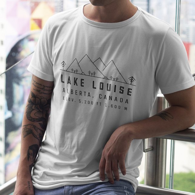 Sjö Louise Alberta Kanada Minimalist Souvenirs T Shirt (Skapare uppladdad)