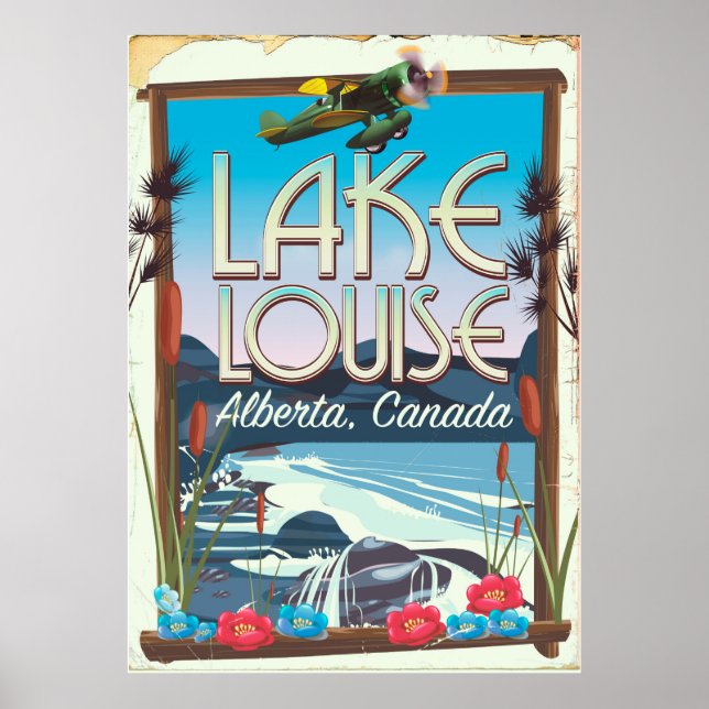 Sjö Louise, Alberta Kanadas reseaffisch Poster (Framsidan)