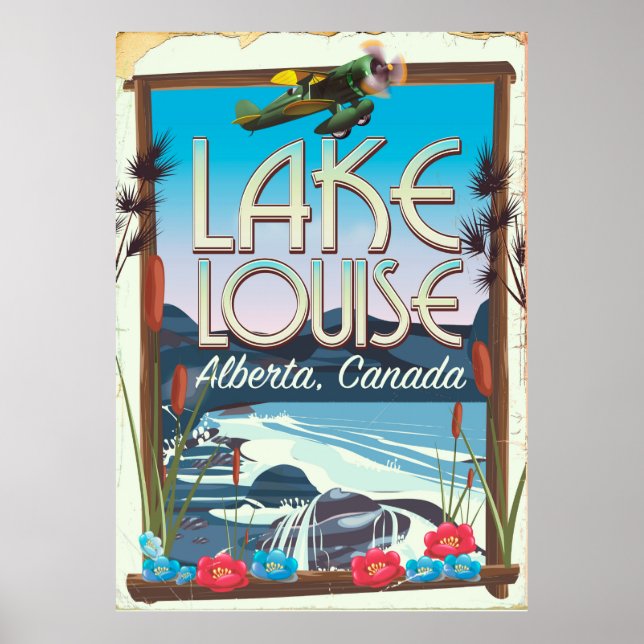 Sjö Louise, Alberta Kanadas reseaffisch Poster (Framsidan)
