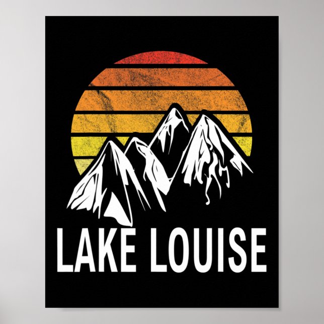 Sjö Louise Banff Alberta Canada Ski Resort Snowbo Poster (Framsidan)