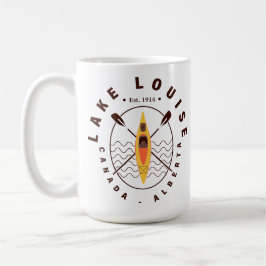 Sjö Louise Canada Alberta Kayaking Retro Souvenir Kaffemugg