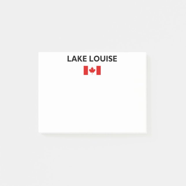 Sjö Louise Canada Canadian Flagga Light-Färg Post-it Block (Framsida)