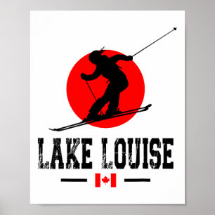 Sjö Louise Canada Ski Resort Rocky mountains Skii Poster
