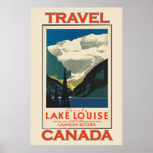 Sjö Louise Canada Vintage resor Poster