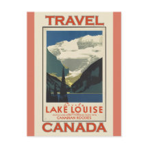 Sjö Louise Canada Vintage resor Poster
