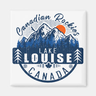 Sjö Louise Canada Vintage Retro Sunset Souvenir Magnet
