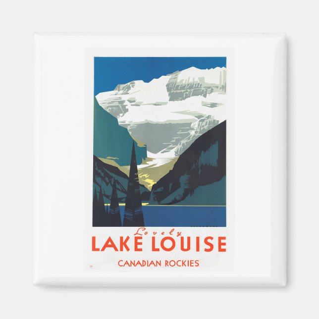 Sjö Louise Canadian Rockies Kanada Magnet (Framsidan)