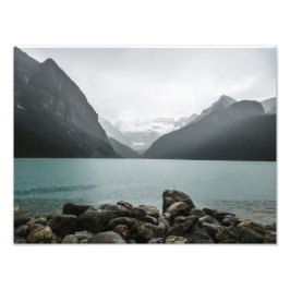 Sjö Louise i regnet Fototryck