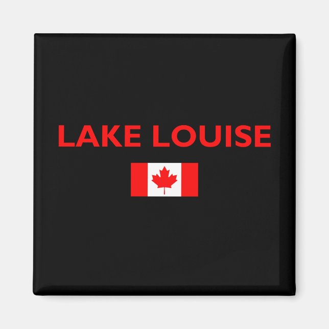 Sjö Louise Kanada Kanadas kanadensiska Mörk Färg Magnet (Framsidan)