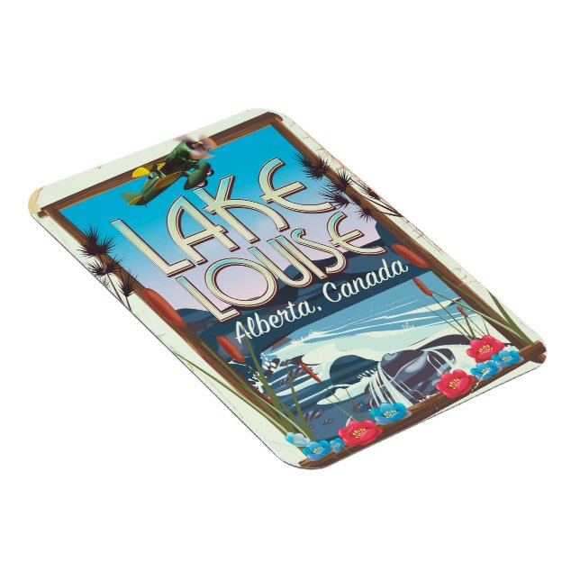 Sjö Louise, Kanadas reseaffisch i Alberta Magnet (Högersidan)