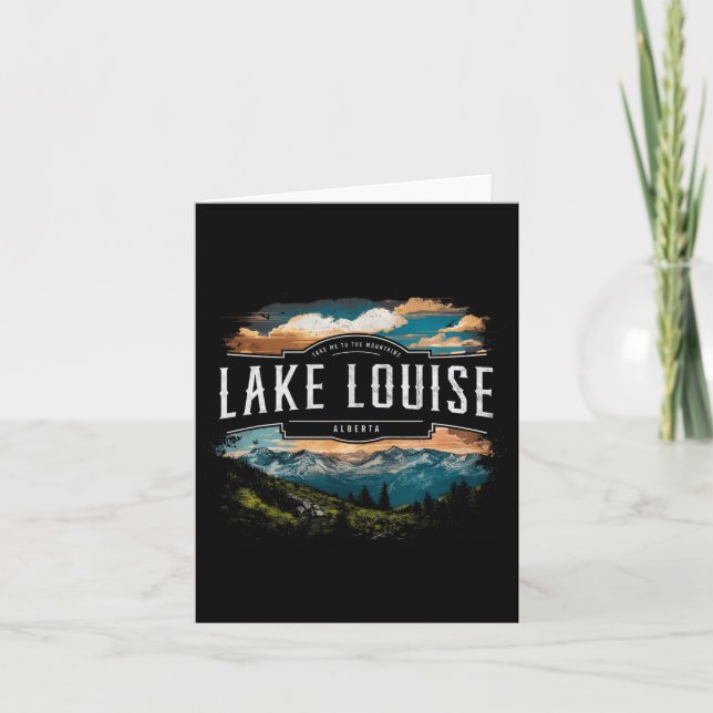 Sjö Louise Mountains Alberta som gömmer sig utanfö Kort (Framsida)