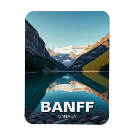 Sjö Louise vid Banff National Park Kanada Magnet