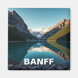 Sjö Louise vid Banff National Park Kanada Magnet