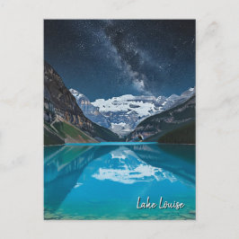 Sjö Louise vid Banff nationalpark Natt Vykort