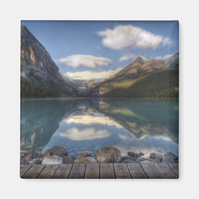 Sjö Louise vid soluppgången, Banff nationalpark, Magnet (Framsidan)