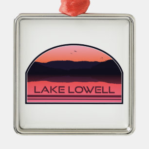Sjö Lowell Idaho Red Sunrise Julgransprydnad Metall