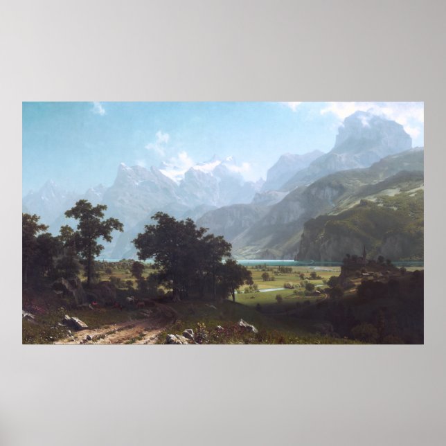 Sjö Lucerne av Albert Bierstadt Poster (Framsidan)